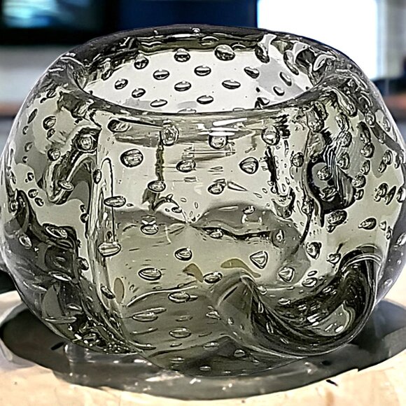 Italy Rare Murano Glass Bowl Barovier & Toso Bullicante Glass 60s - Picture 2 of 10